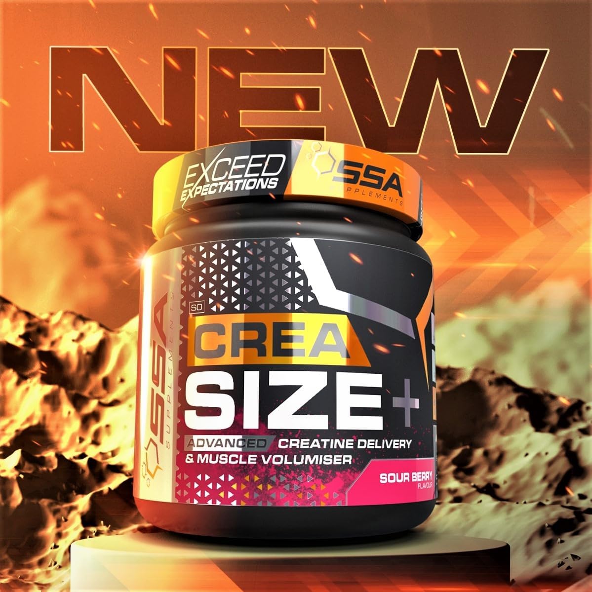 Amerigle SSA Creatine Monohydrate Powder with D-Ribose for Muscle Gain and Recovery - Micronized Time Release Blend - 1.2lb Melon Candy