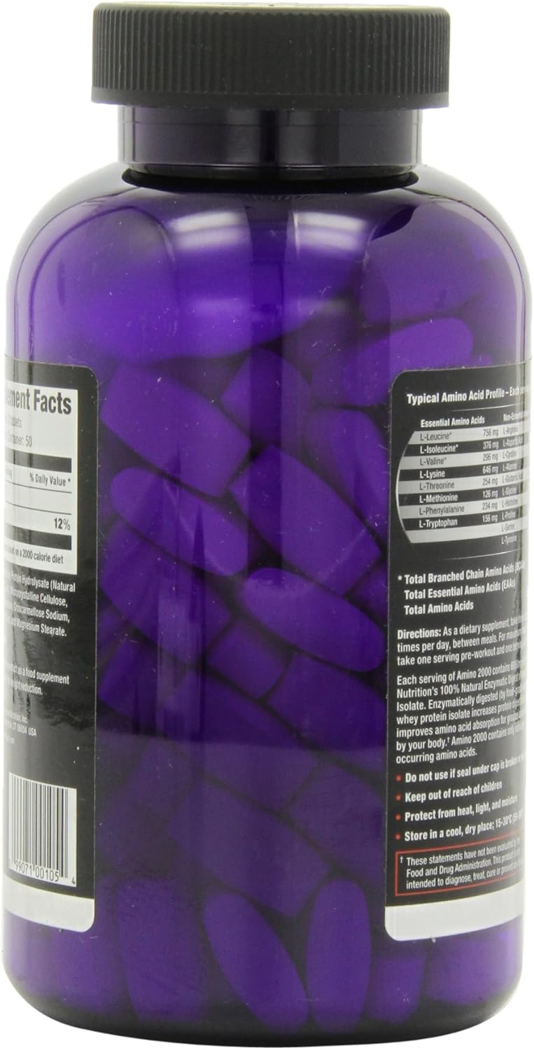 Amino Acid Supplements with L-Leucine, L-Isoleucine, and L-Valine, 2000mg, 150 Tablets for Ultimate Nutrition