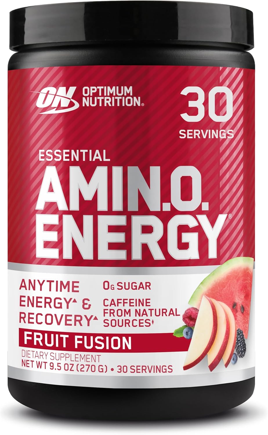 Amino Energy Pre Workout Powder with Green Tea, BCAA, Amino Acids, Green Coffee Extract - Fruit Fusion Flavor, 30 Servings