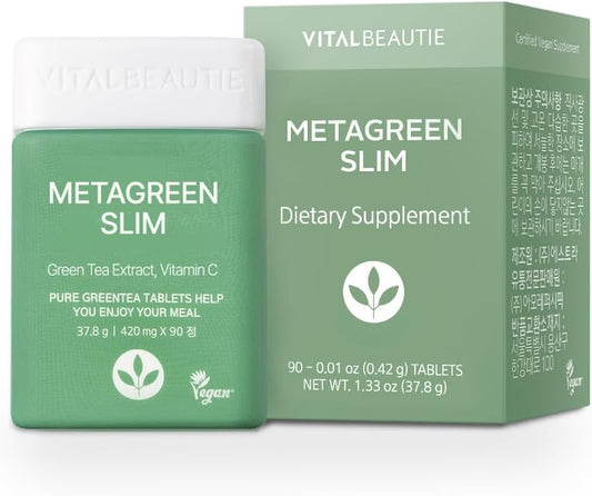 AMOREPACIFIC VITALBEAUTIE Metagreen Slim Supplement with Green Tea Extract, EGCG, Catechin & Vitamin C - 30 Servings