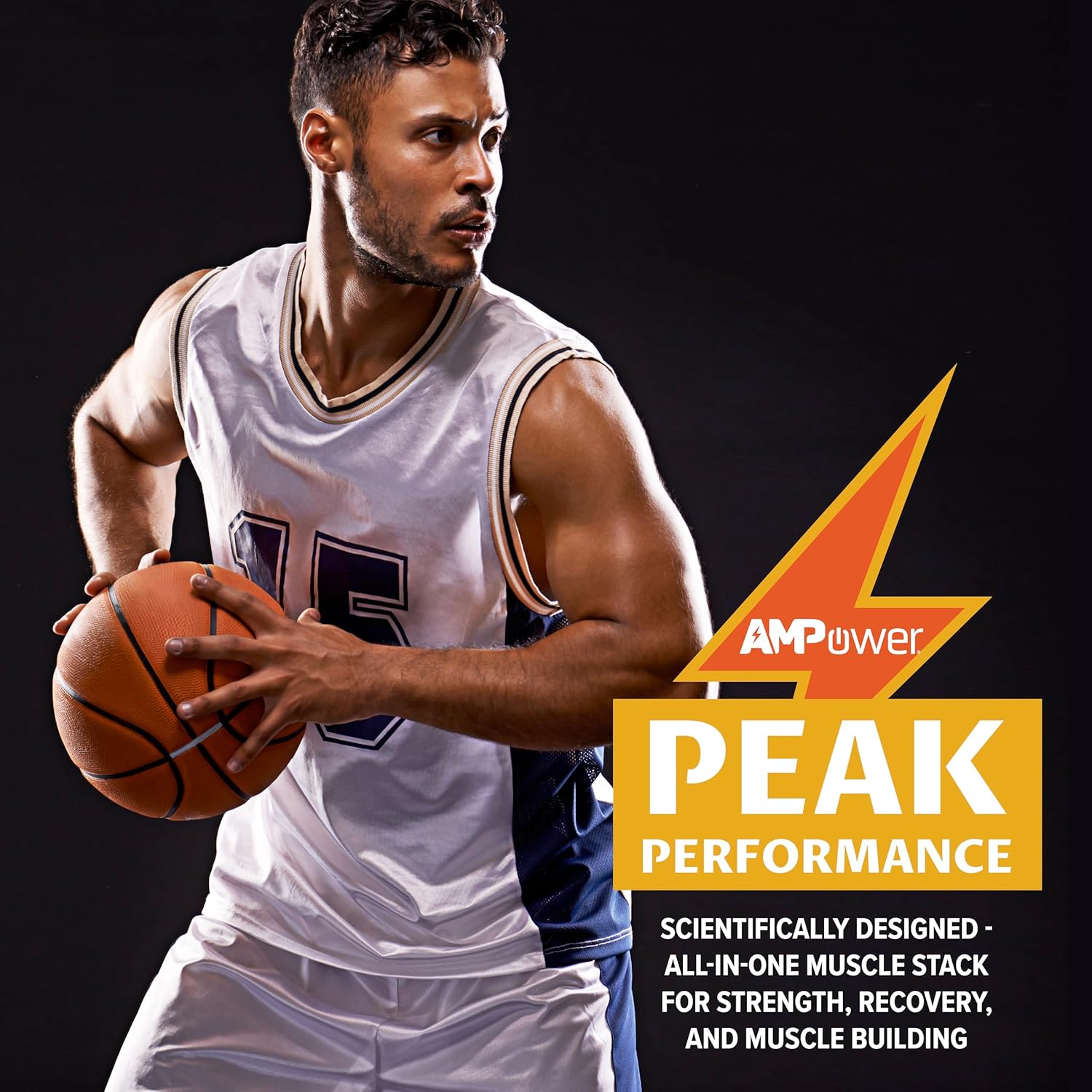 AMPOWER Rich Chocolate Whey Protein Powder with Muscle-Building Ingredients for Gut, Brain, and Immune Support - 38.9oz