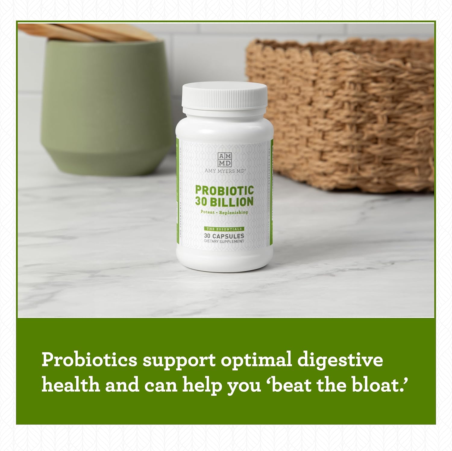 Amy Myers MD 100 Billion CFU Probiotics Capsules for Women & Men - Doctor Approved Strains for Healthy Digestion - 30 Day Supply - Gut Microbiome Support