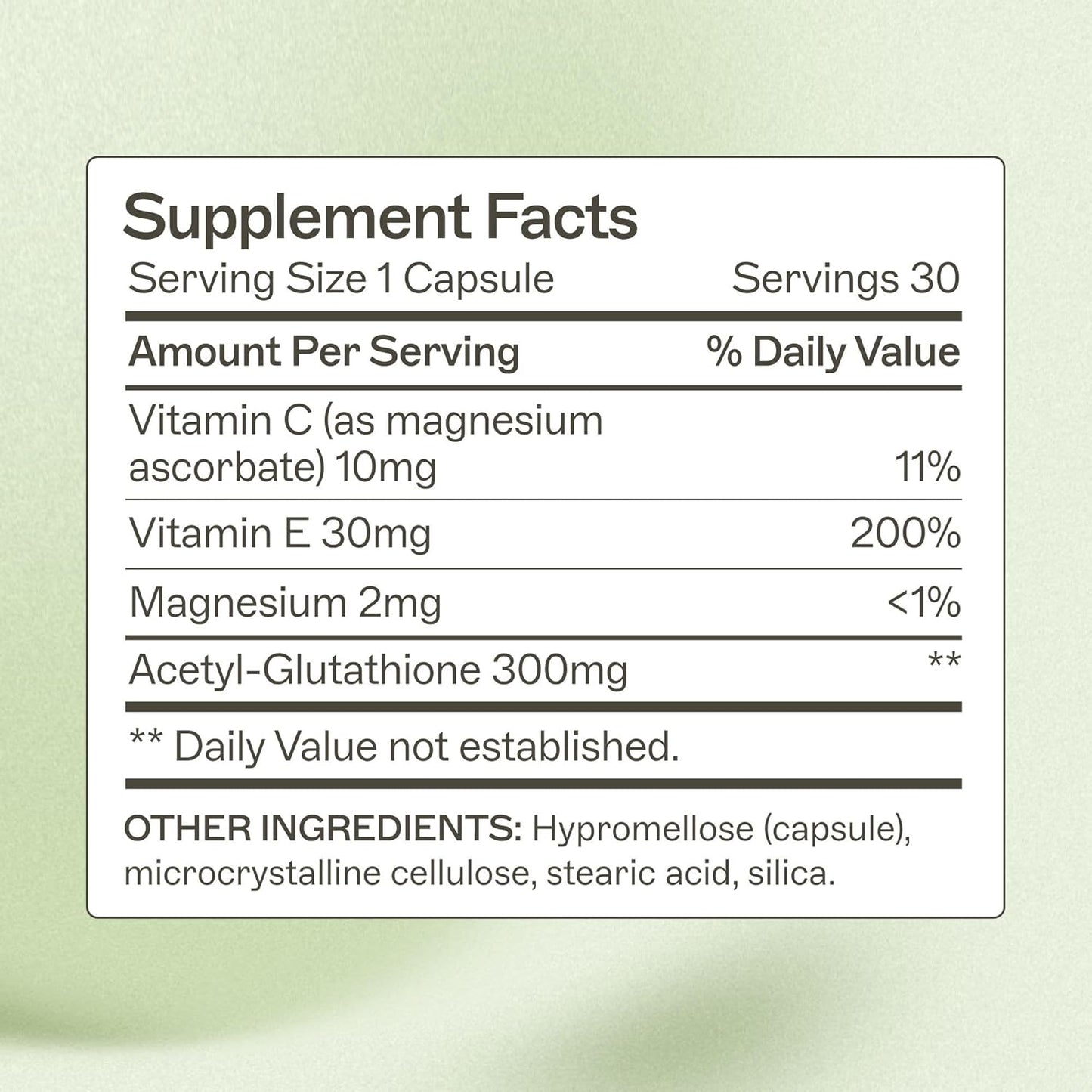 Amy Myers MD Acetyl-Glutathione Capsules - Immune System Support Supplement with Antioxidant Formula, Vitamin C, and Magnesium - 30 Servings