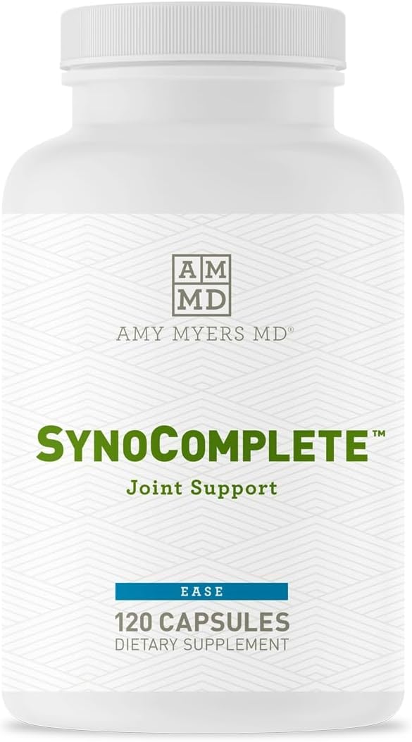 Amy Myers MD Dr Amy Myers SynoComplete Health Support Supplement - Glucosamine HCL + Chondroitin Turmeric - Contains Boswellia Serrata, BCM-95 Turmeric Extract, Hyaluronic Acid - 120 Capsules