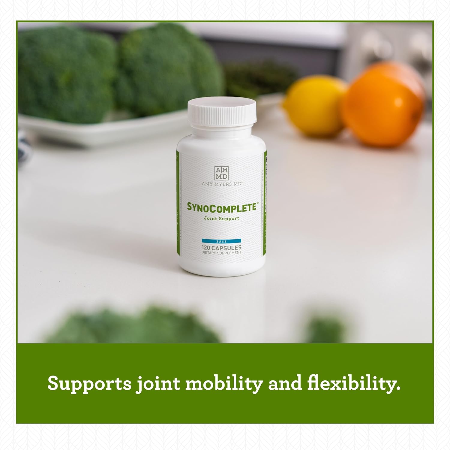 Amy Myers MD Dr Amy Myers SynoComplete Health Support Supplement - Glucosamine HCL + Chondroitin Turmeric - Contains Boswellia Serrata, BCM-95 Turmeric Extract, Hyaluronic Acid - 120 Capsules