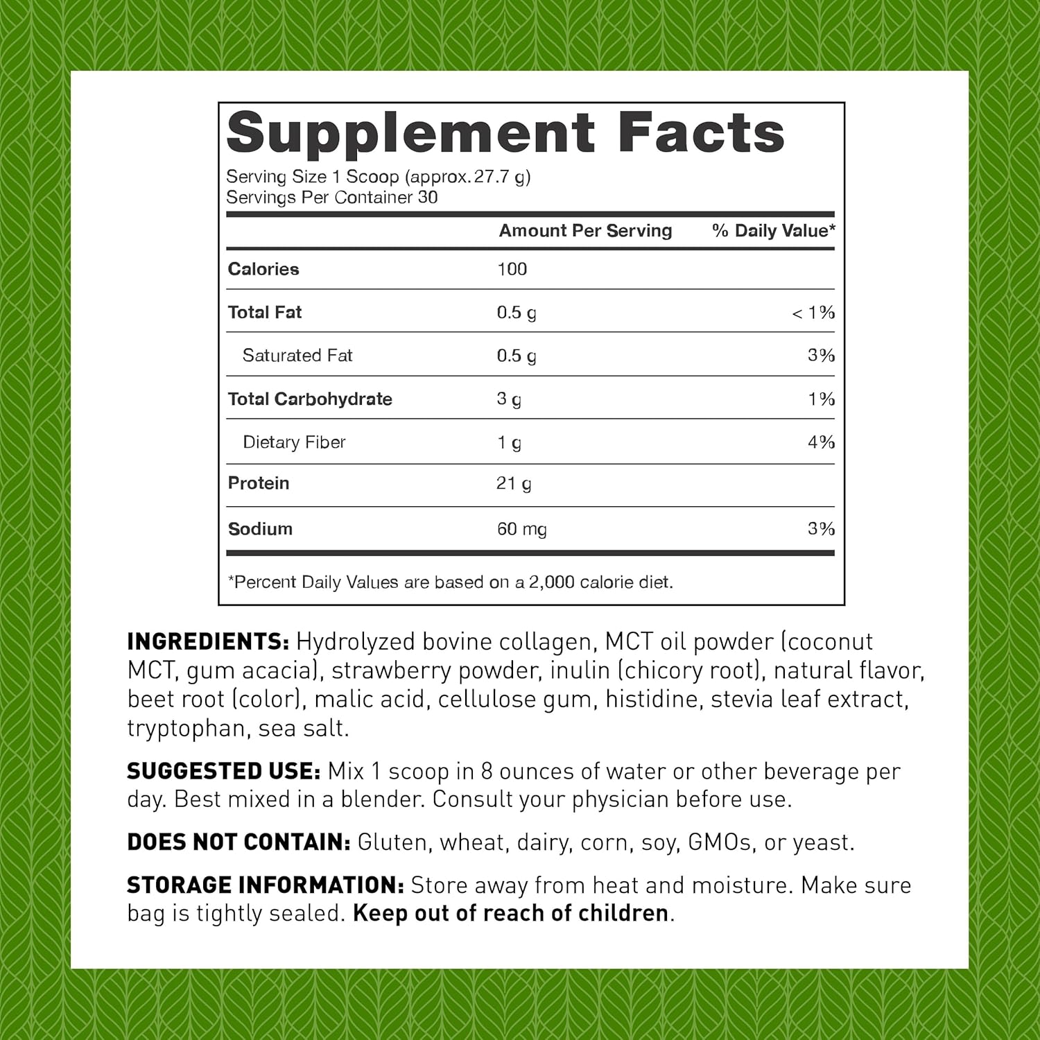 Amy Myers MD Pure Paleo Protein Powder - Strawberries & Cream Flavor - Grass Fed, Pasture Raised, Hormone & GMO Free - Ideal for Keto and Paleo - 29.31 oz