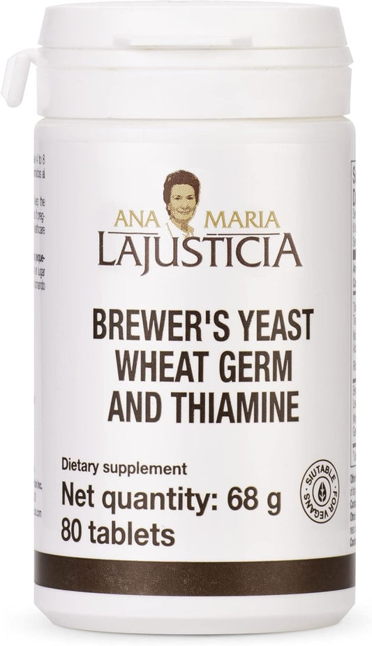 Ana Maria Lajusticia Brewer's Yeast Supplement - Vitamins for Heart Health & Digestion - 20 Day Pack, Sugar Free & Vegan