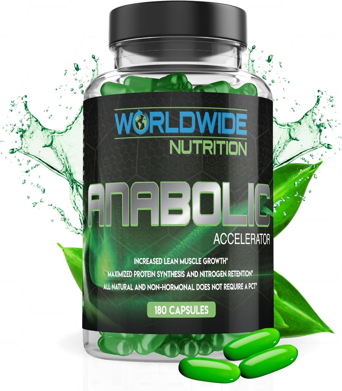 Anabolic Accelerator Vitamin Supplement for Men - Boost Growth, Strength & Energy - Muscle Builder & Cortisol Blocker - 180 Count