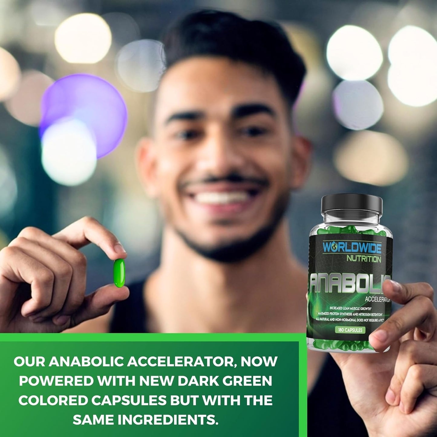 Anabolic Accelerator Vitamin Supplement for Men - Boost Growth, Strength & Energy - Muscle Builder & Cortisol Blocker - 180 Count
