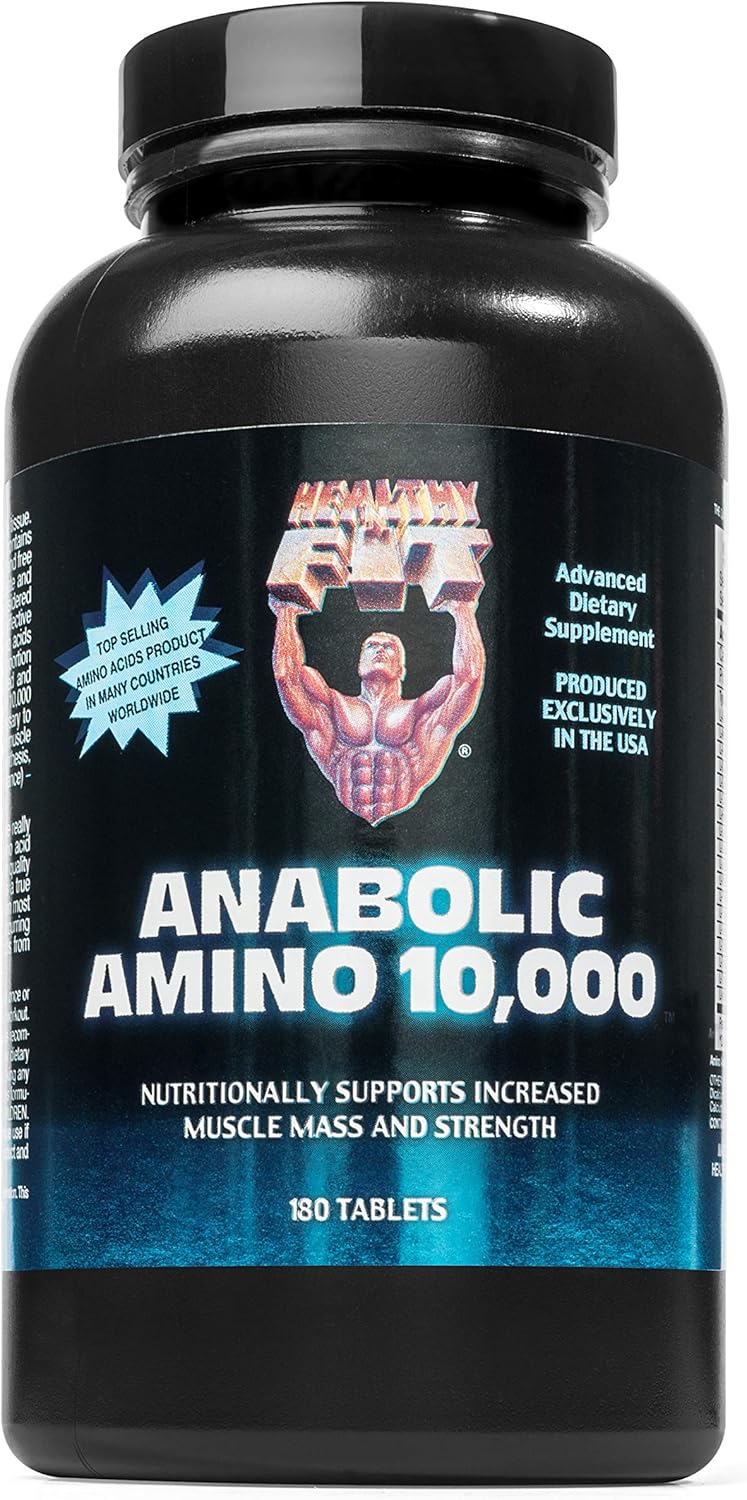 Anabolic Amino 10,000 Amino Acid Tablets - 180 Count - Hydrolyzed Egg & Whey - Fast Absorbing Formula
