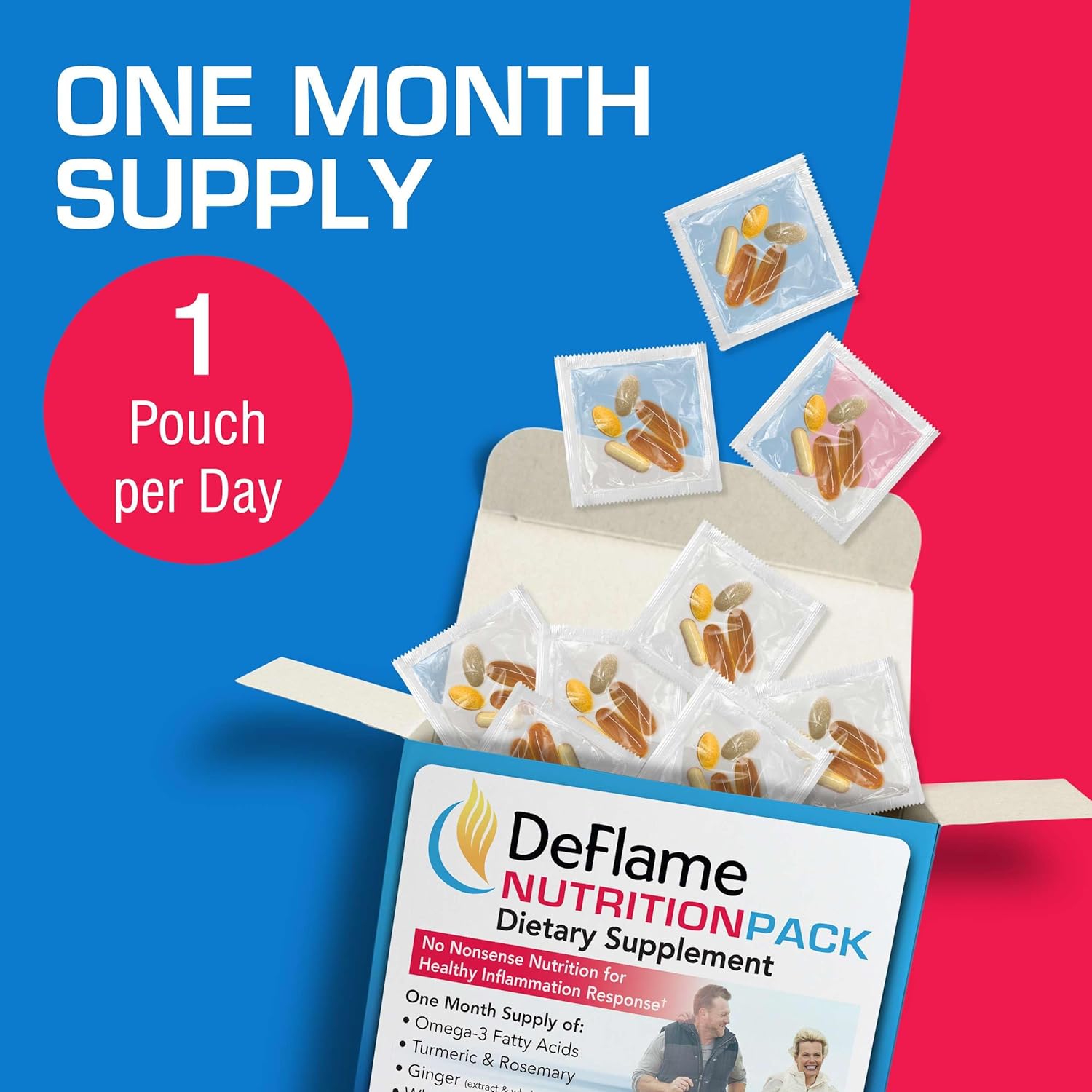 Anabolic Laboratories DeFlame Nutrition Pack - Omega 3 Fish Oil with Multivitamin, Curcumin Turmeric Supplement