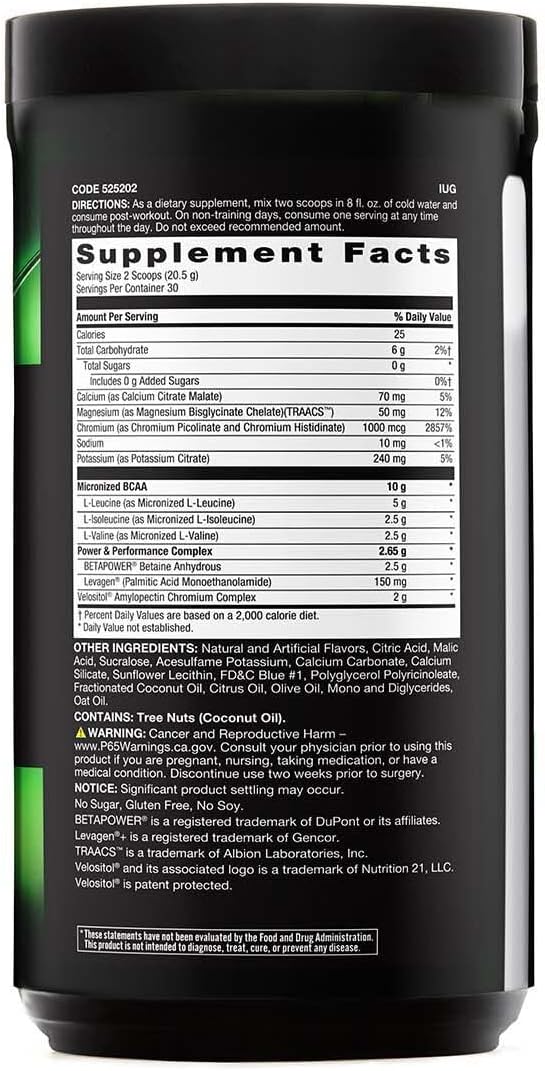 Anabolic Recovery & Power Output BCAA Powder - Blue Raspberry Lemonade - 30 Servings