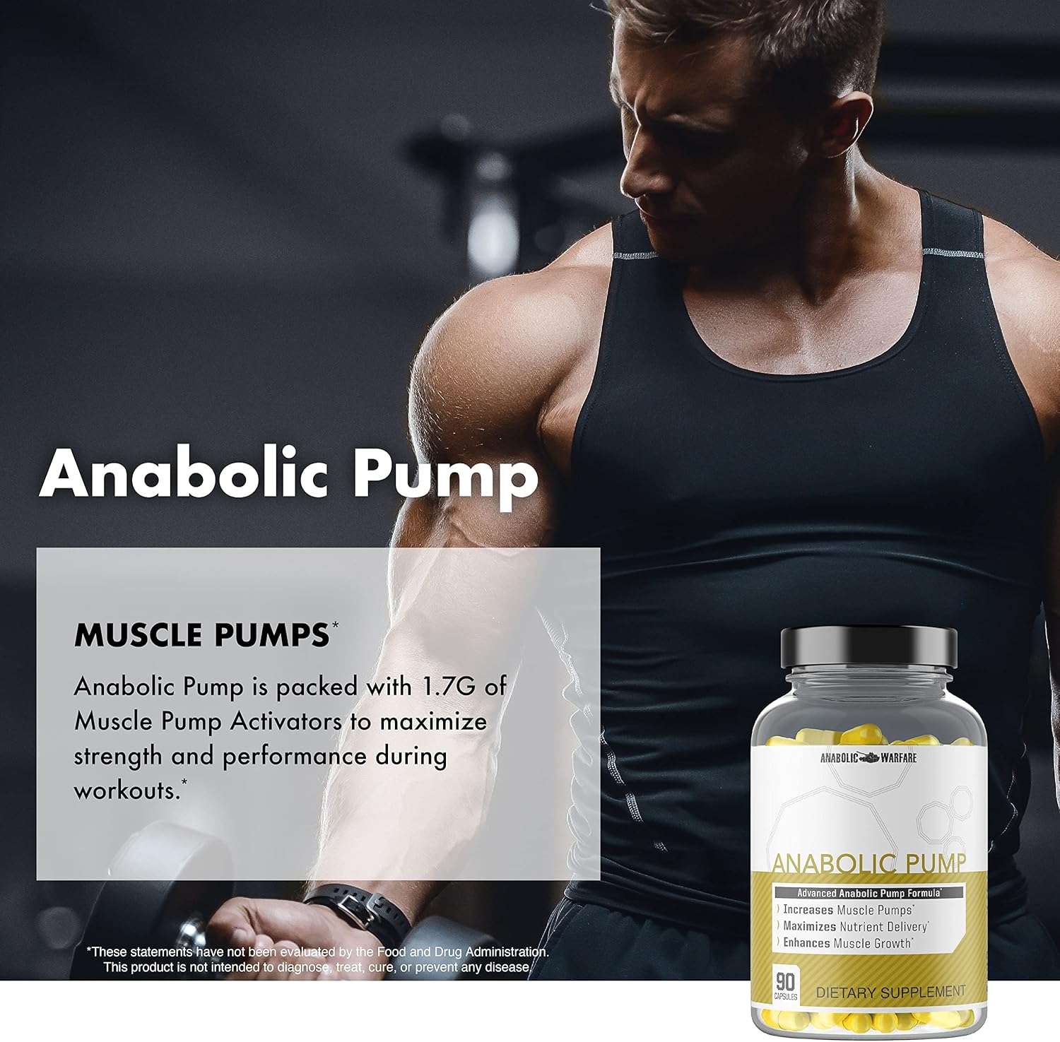 Anabolic Warfare Anabolic Pump - 90 Capsules, Advanced Formula for Muscle Pumps and Nutrient Delivery
