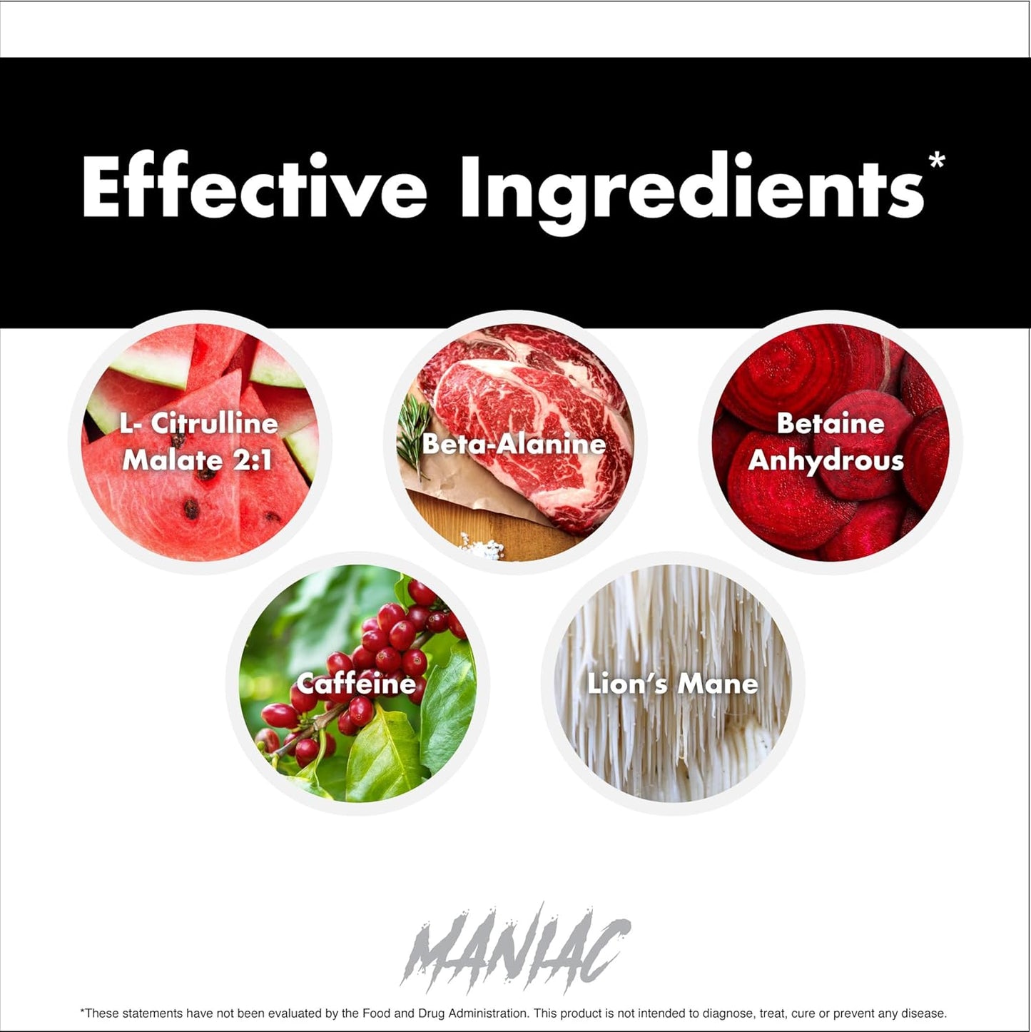 Anabolic Warfare Black Series Maniac Pre-Workout Powder - Supports Nitric Oxide, Boosts Muscle Pumps, 20 Servings