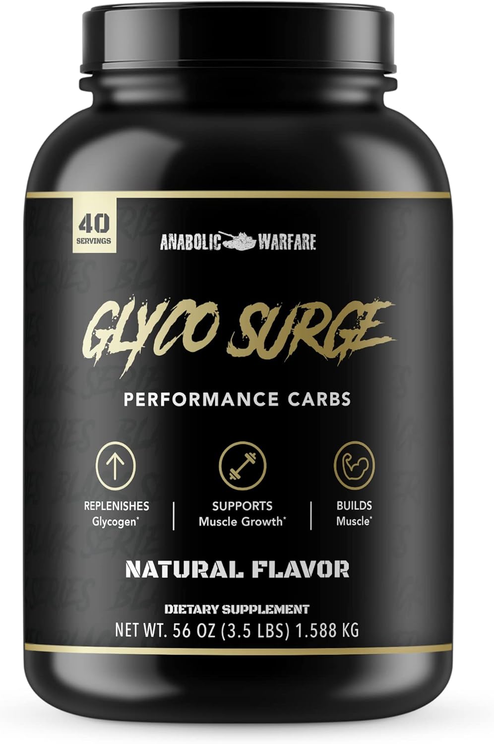 Anabolic Warfare Glyco Surge: Performance Carbs for Lean Muscle Growth and Recovery - Natural Supplement (40 Servings)*