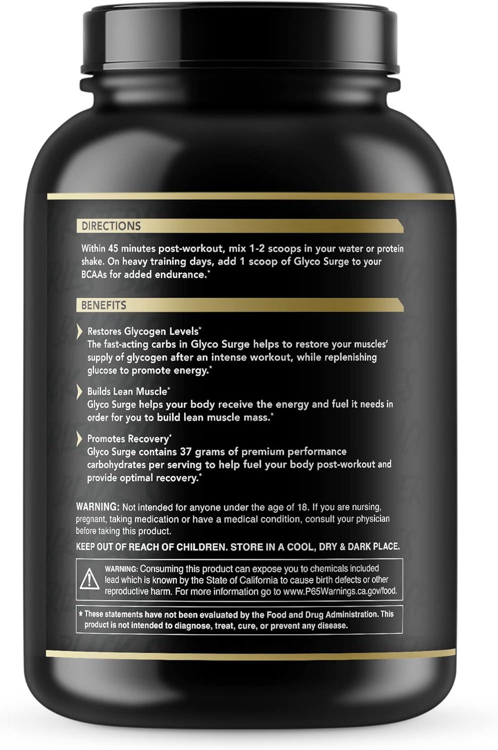 Anabolic Warfare Glyco Surge: Performance Carbs for Lean Muscle Growth and Recovery - Natural Supplement (40 Servings)*