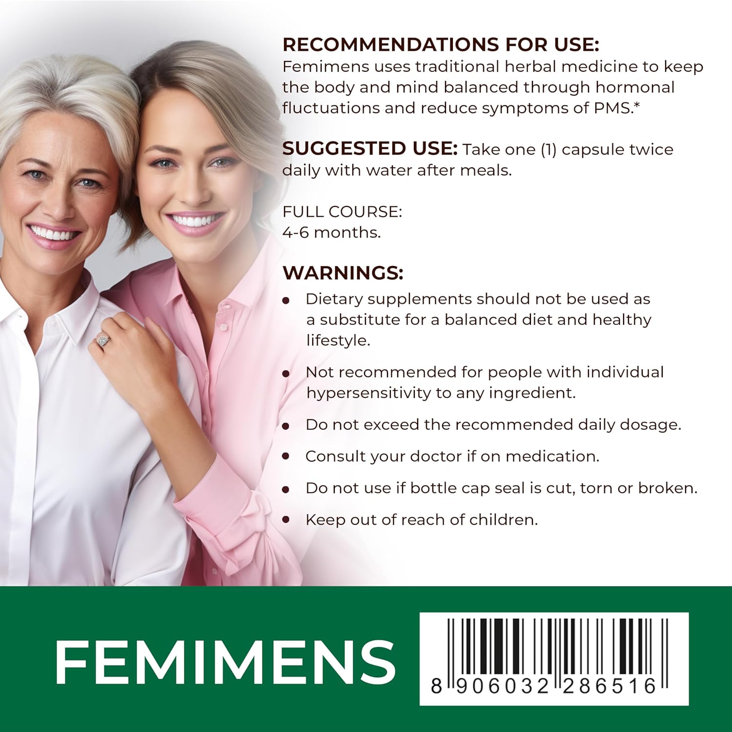 Ananta Medicare FEMIMENS Herbal Dietary Supplement 120 Capsules for PMS Symptom Relief