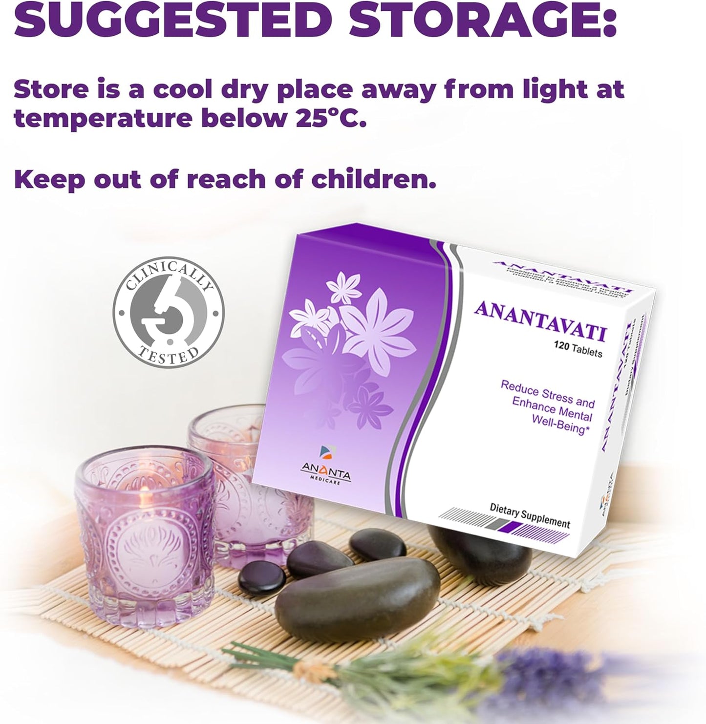 Ananta Medicare USA Anantavati Sleep Supplement - Powerful Bacopa for Deep Sleep & Stress Relief - 120 Vegetarian Tablets