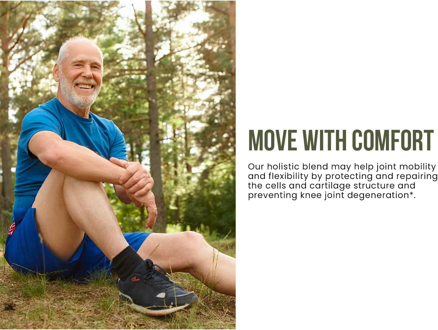 Ancient Bliss Joint Support Supplement with Glucosamine, Chondroitin, MSM for Men & Women - 90 Capsules