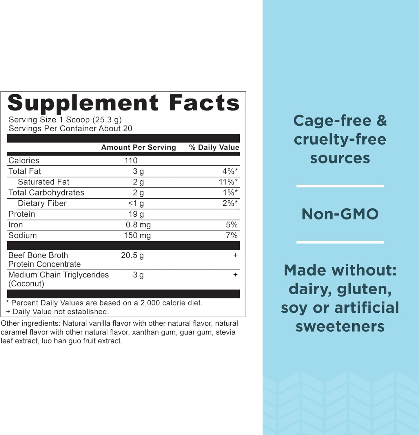 Ancient Nutrition Bone Broth Protein Powder Bundle: Salted Caramel & Vanilla, 40 Servings