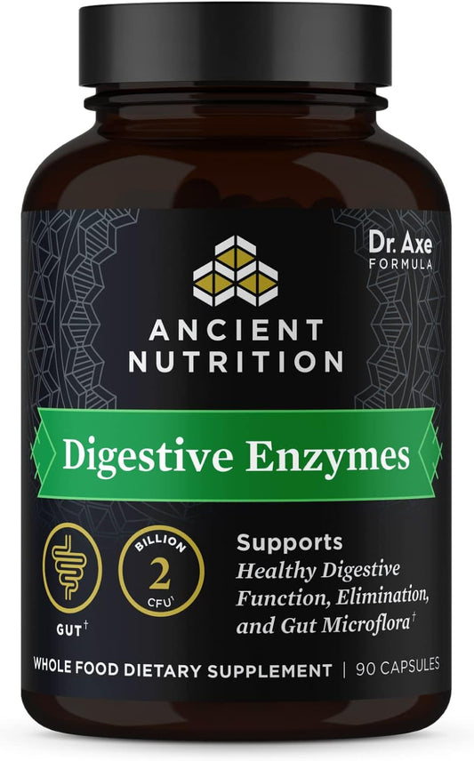 Ancient Nutrition Digestive Enzymes for Gut Health, 90 Ct, Supports Digestive Function