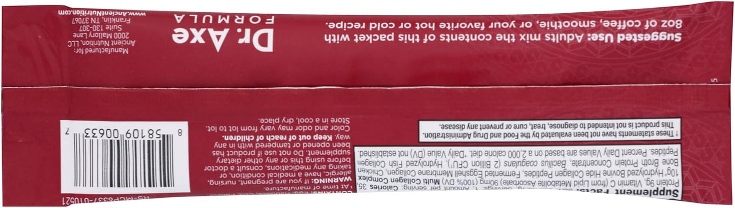 ANCIENT NUTRITION Multi Collagen Complex Powder Packet - 0.36 OZ - Varying Packaging