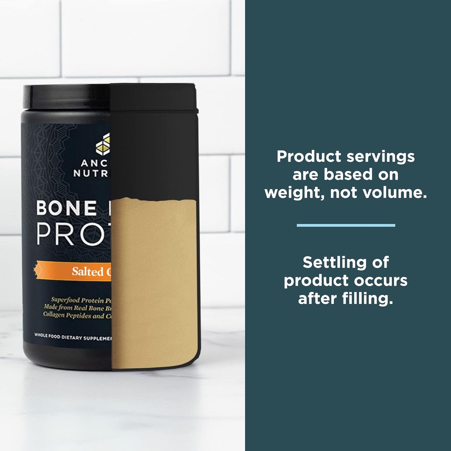 Ancient Nutrition Salted Caramel Bone Broth Protein Powder - 19g Protein, Supports Healthy Skin, Gut & Joints, Gluten-Free, Paleo & Keto Friendly - 20 Servings