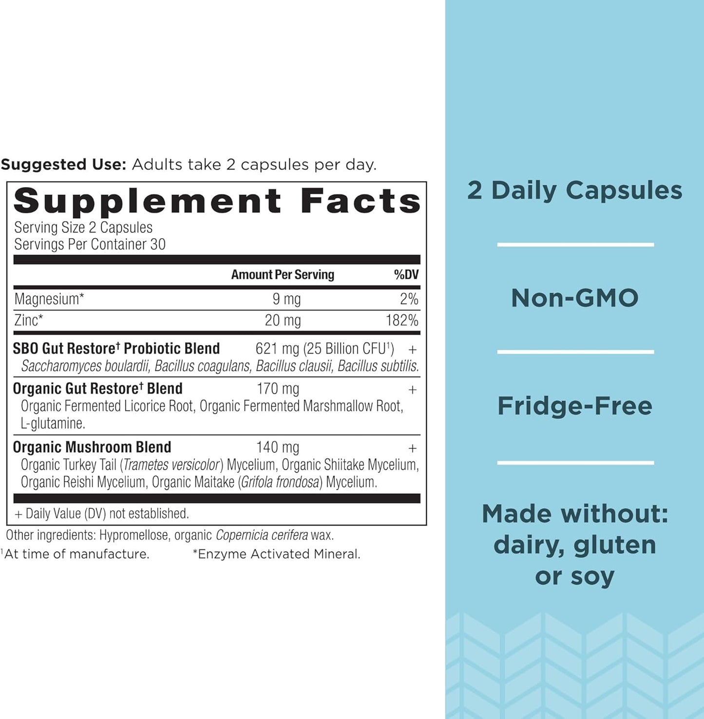 Ancient Nutrition SBO Probiotics Gut Restore Capsules - Gluten Free, Immune Support, 25 Billion CFUs, Ancient Superfoods Blend
