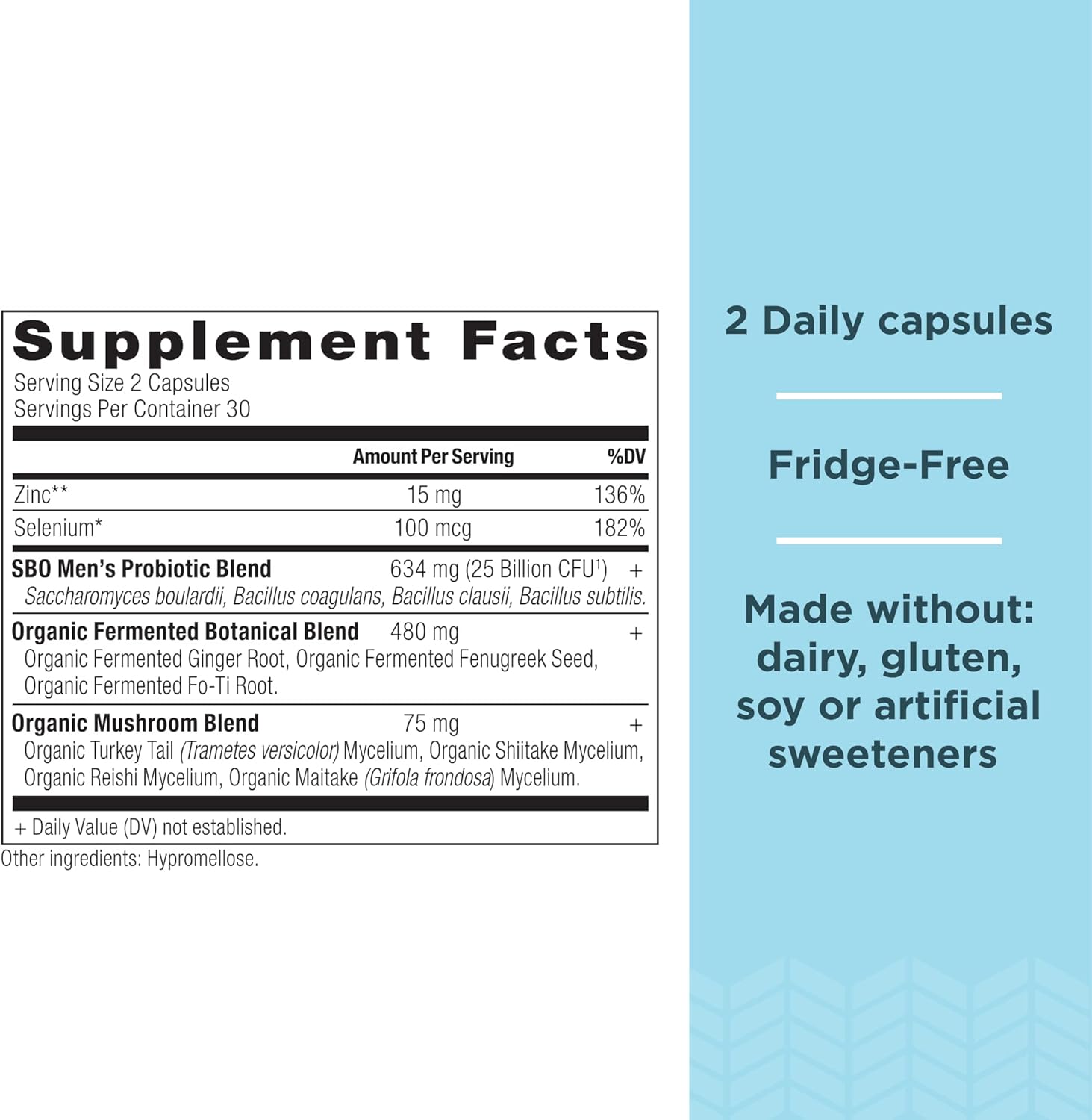 Ancient Nutrition SBO Probiotics Men's 60 Ct - Gut Health & Immune Support, 25 Billion CFUs * - Boosts Muscle Mass & Fat Metabolism