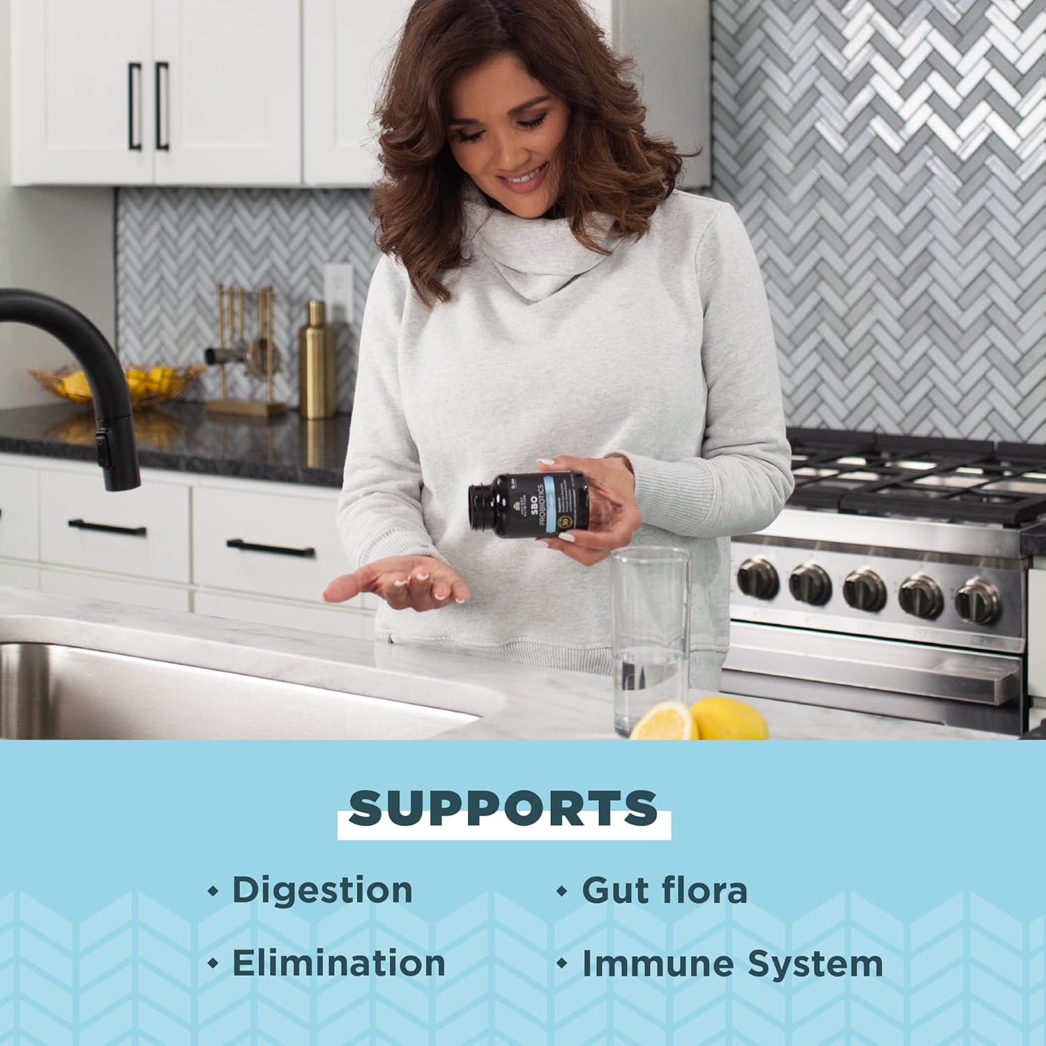 Ancient Nutrition SBO Probiotics Ultimate 50 Billion CFUs, Digestive & Immune Support, Gluten Free, Superfoods Blend - 60 Capsules (2 Pack)