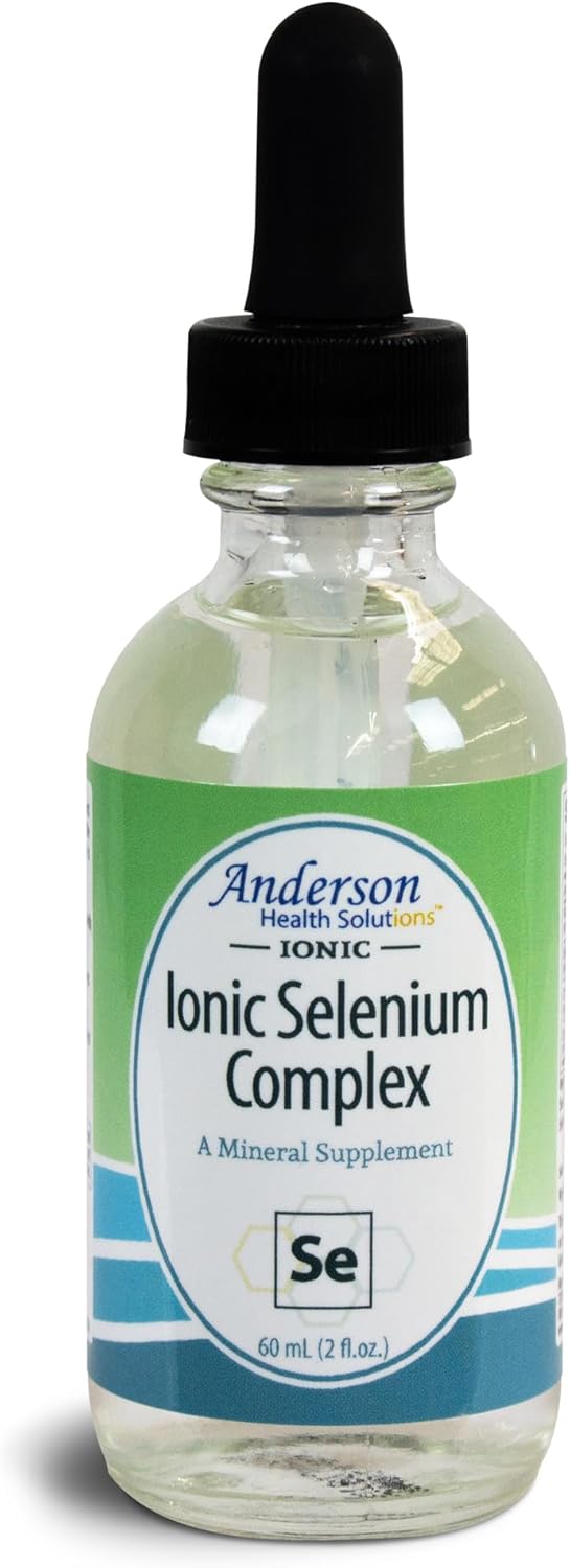 Anderson Ionic Selenium Complex Liquid Supplement Drops - Supports Thyroid & Immune System, Antioxidant, Mineral Drops - 40 Servings