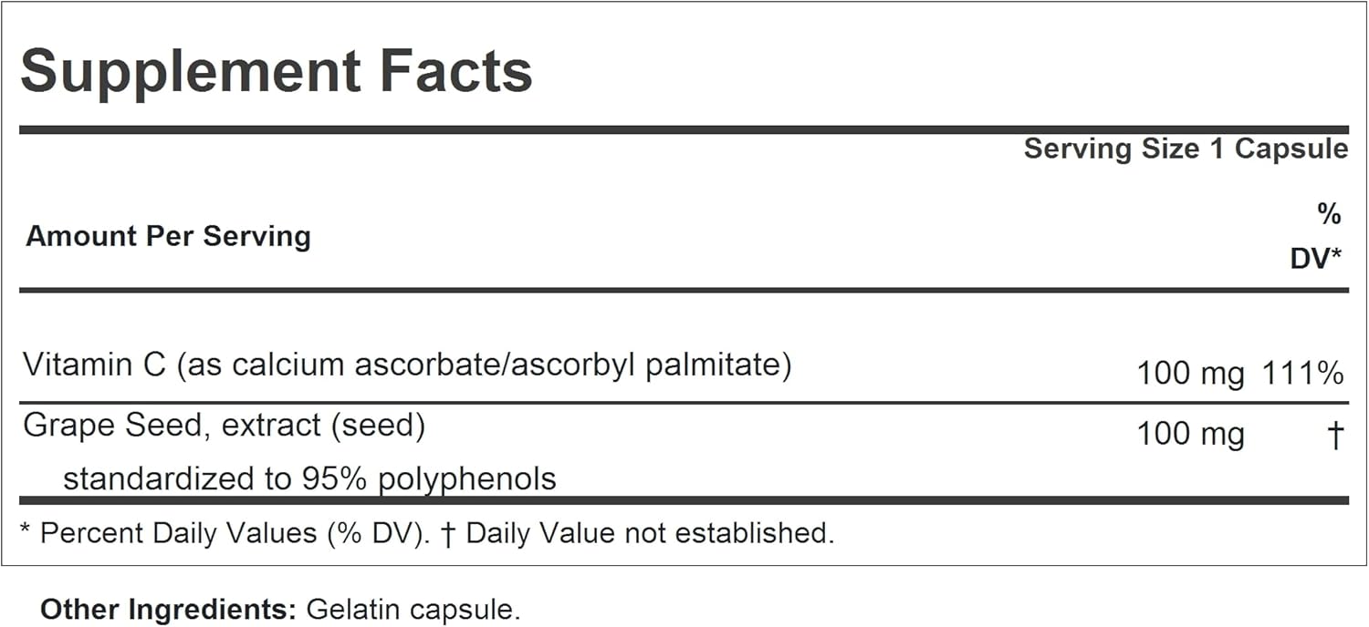 Andrew Lessman Grape Seed Extract 360 Capsules - 100 mg Standardized Anti-oxidant for Healthy Circulation