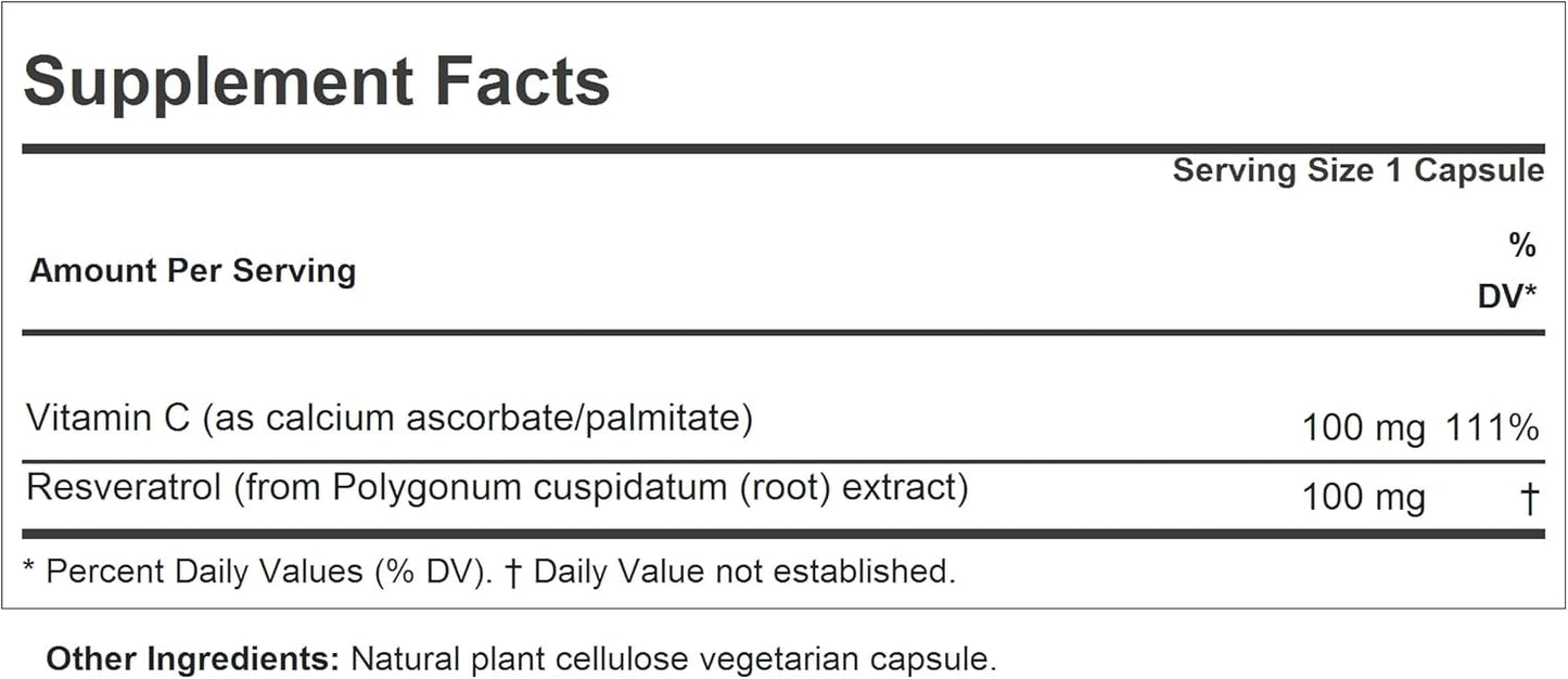 Andrew Lessman Resveratrol-100 Capsules - Alcohol-Free Natural Antioxidant from Red Wine - 30 Count