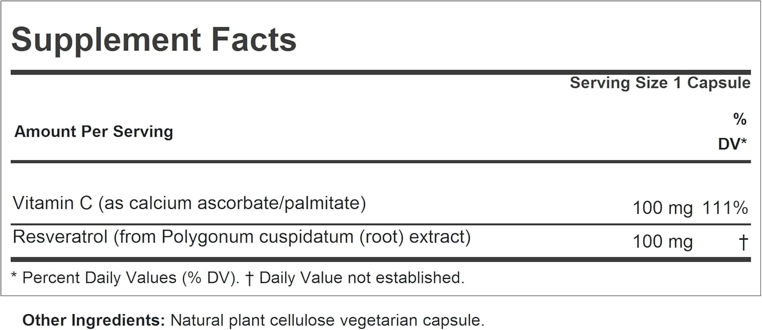 Andrew Lessman Resveratrol-100 Capsules - Alcohol-Free Natural Antioxidant from Red Wine - 30 Count