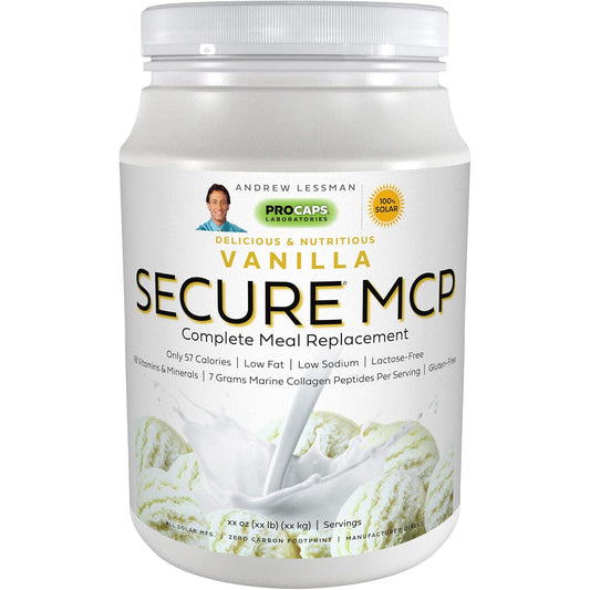 Andrew Lessman Vanilla Secure MCP Complete Meal Replacement - 30 Servings, Low-Calorie, High Marine Collagen Peptides, Skin & Joint Health