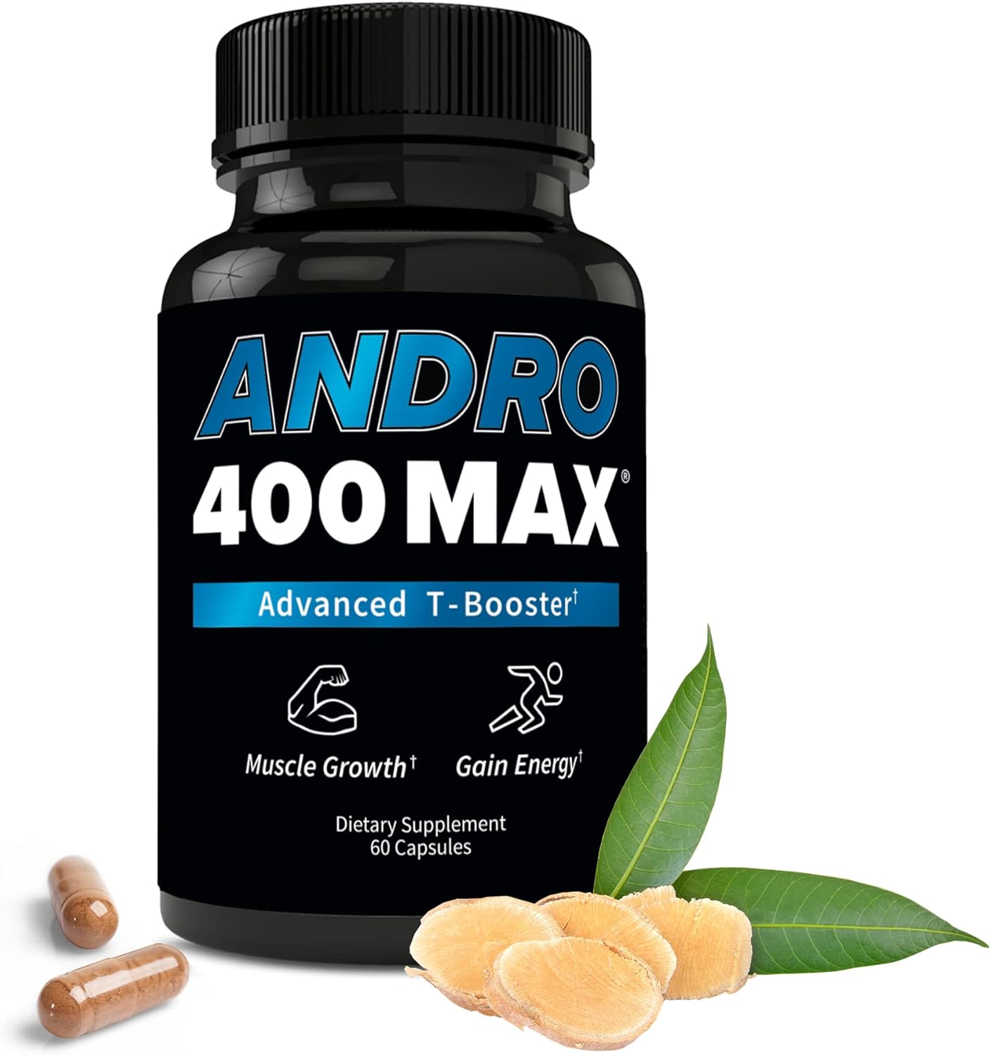 Andro400 Max Tongkat Ali T Support Supplement for Men, 60 Count, Made in USA