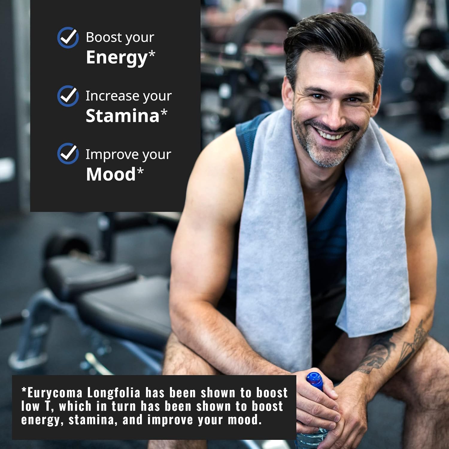 Andro400 Max Tongkat Ali T Support Supplement for Men, 60 Count, Made in USA