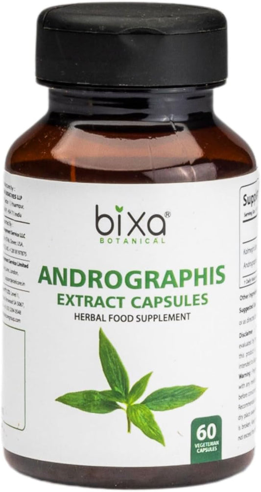 Andrographis (Kalmegh) Extract Capsules 450mg | 20% Andrographolide | Ayurvedic Liver Tonic | Immunity Support | 60 Count