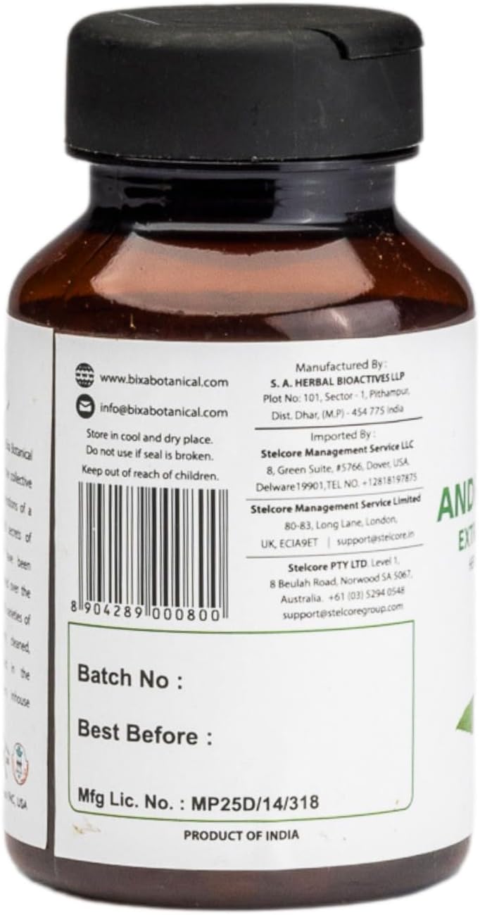 Andrographis (Kalmegh) Extract Capsules 450mg | 20% Andrographolide | Ayurvedic Liver Tonic | Immunity Support | 60 Count