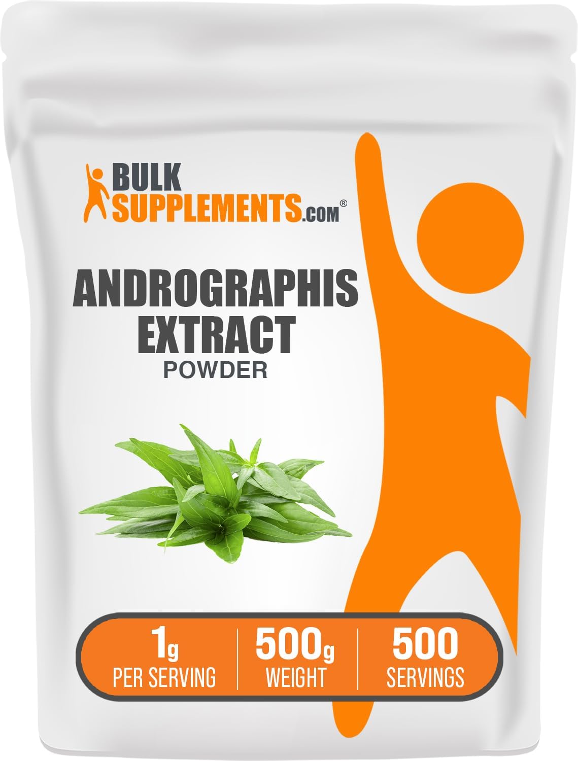 Andrographis Paniculata Extract Powder - 1000mg per Serving, Herbal Supplement, Gluten-Free - 500g (1.1 lbs) - BulkSupplements.com