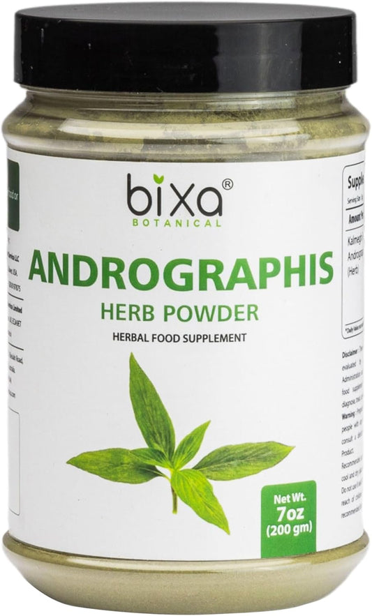 Andrographis Paniculata Powder 200g 7oz | Bixa BOTANICAL Bitter Herb Kalmegh | Natural Liver Tonic Supplement | Ayurvedic Digest Toxins Herb
