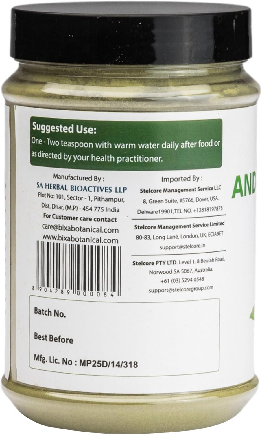 Andrographis Paniculata Powder 200g 7oz | Bixa BOTANICAL Bitter Herb Kalmegh | Natural Liver Tonic Supplement | Ayurvedic Digest Toxins Herb