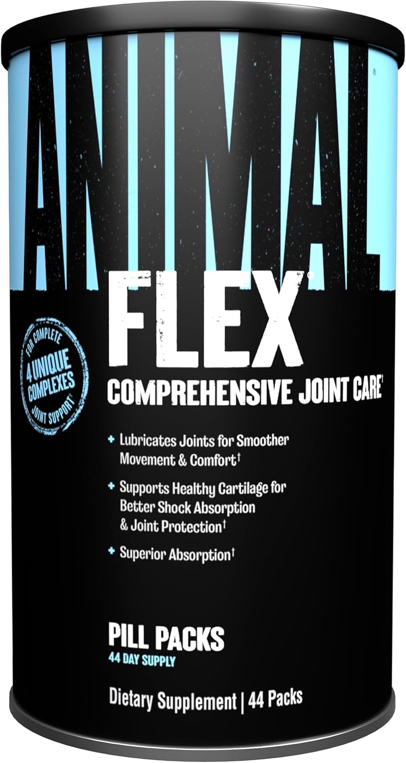 Animal Flex Joint Support Supplement - Pain Relief with Glucosamine, Chondroitin, Turmeric, MSM, Boswellia - Reduce Soreness in Muscles, Back, Knees, Shoulder, Hip - 44 Packs