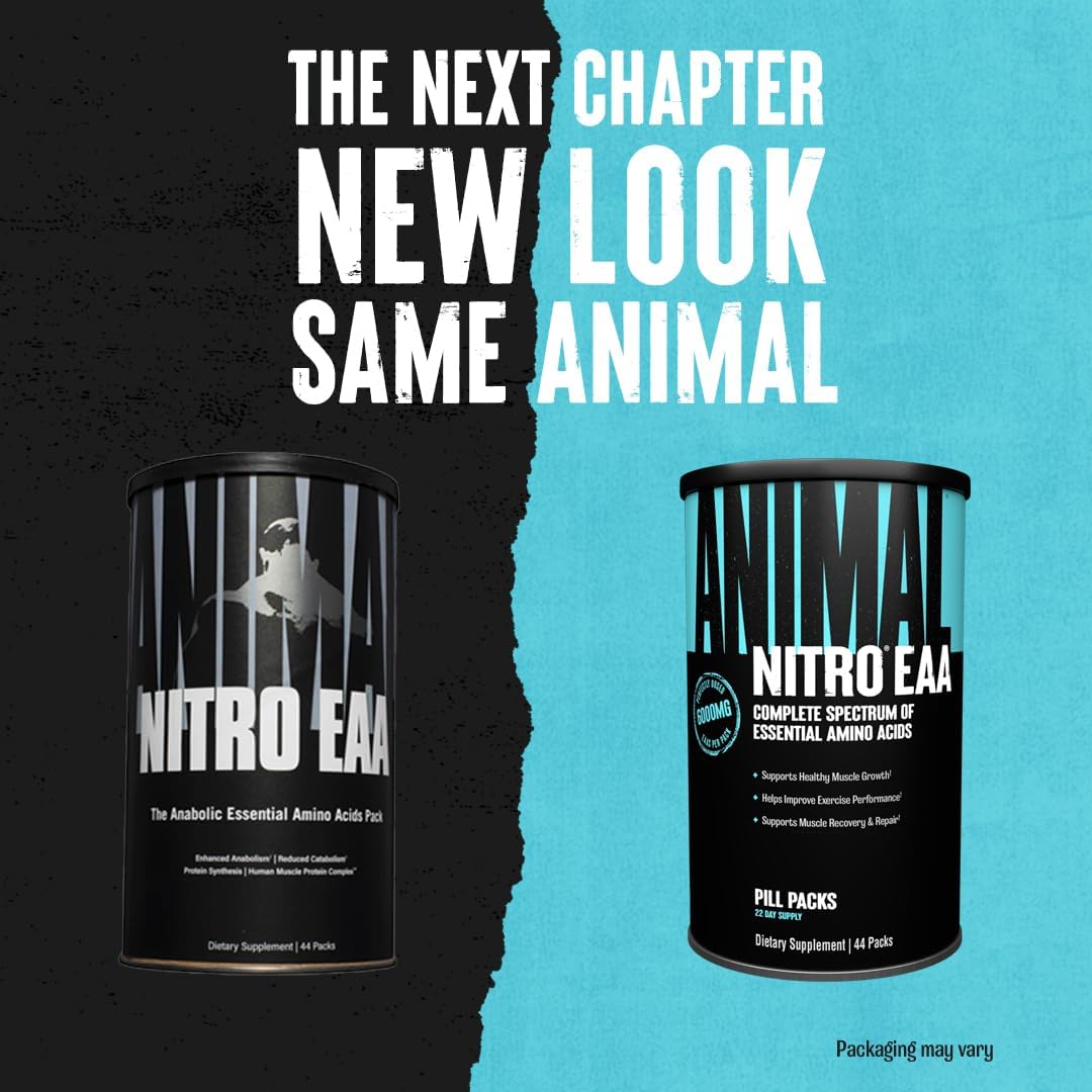 Animal Nitro Amino Acids and BCAA Greens with Chlorophyll for Immune Support - 44 Packs