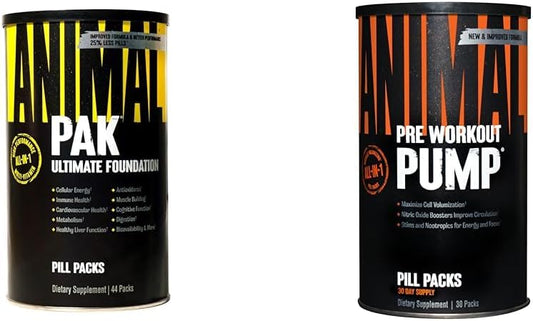 Animal Pak - All-in-One Vitamin & Supplement Pack with Zinc, Preworkout, & Pump - Easy-to-Use 30 Count Pack for Anytime Workouts