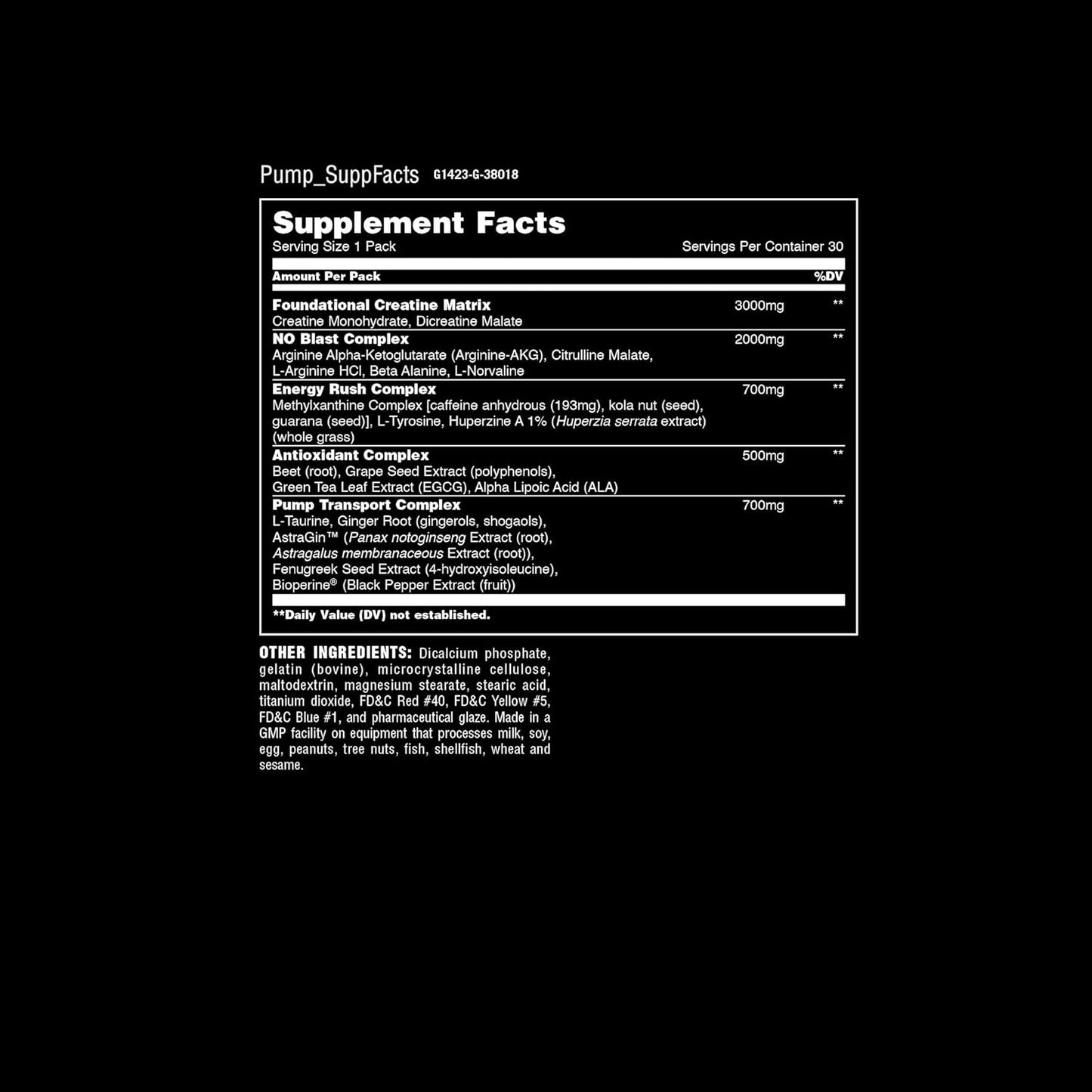 Animal Pump Pre-Workout Supplement with Nitric Oxide Boosters and Creatine for Energy, Focus, and Muscle Volumizing, 30 Packs