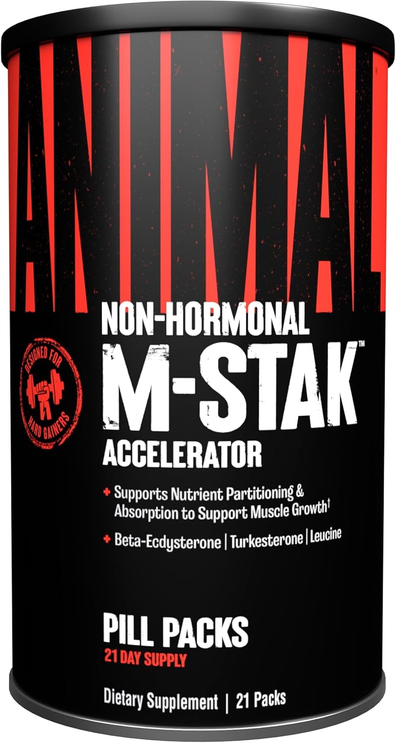 Animal Pump Preworkout and M-Stak Muscle Building Stack Bundle (51 Count)
