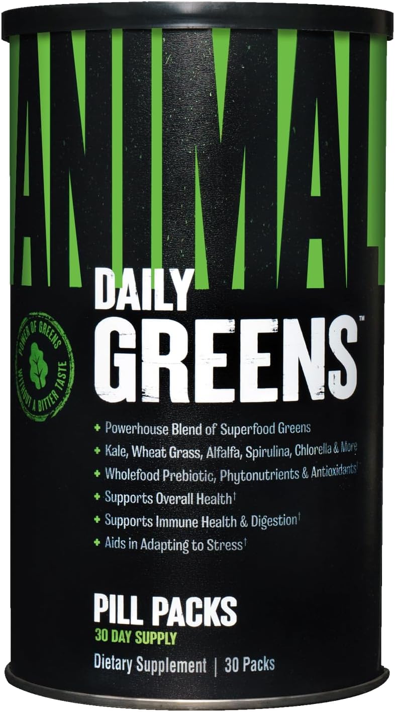 Animal Pump Preworkout Greens Supplement with Probiotics and Digestive Support - 30 Count Bundle