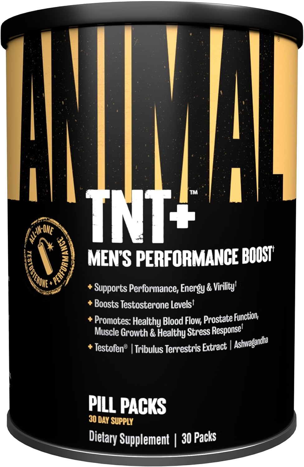 Animal TNT+ - Men's Prostate and Stress Support Supplement with Adaptogens and Nitric Oxide Boost