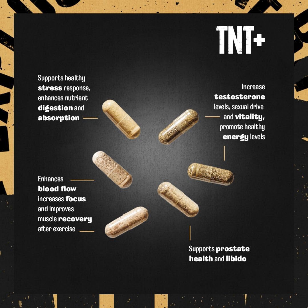 Animal TNT+ - Men's Prostate and Stress Support Supplement with Adaptogens and Nitric Oxide Boost